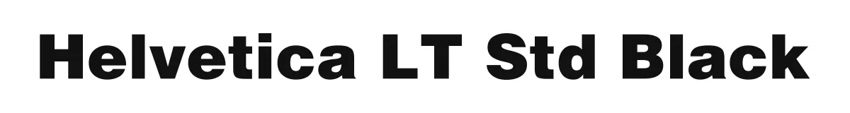Helvetica LT Std Black original font preview