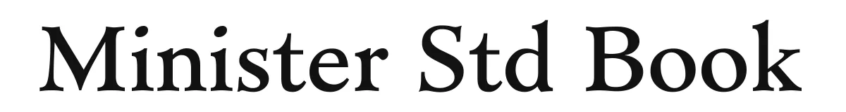 Minister Std Book original font preview