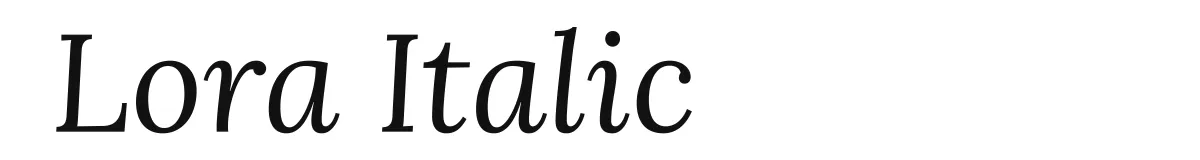 Lora Italic original font preview