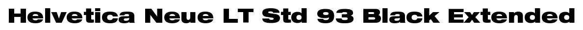 Helvetica Neue LT Std 93 Black Extended