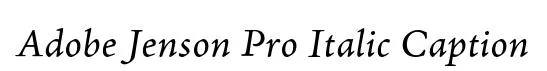 Adobe Jenson Pro Italic Caption