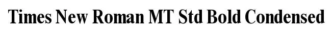 Times New Roman MT Std Bold Condensed