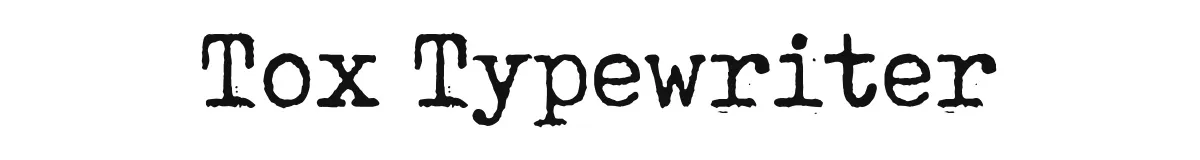 Tox Typewriter font preview