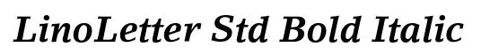 LinoLetter Std Bold Italic