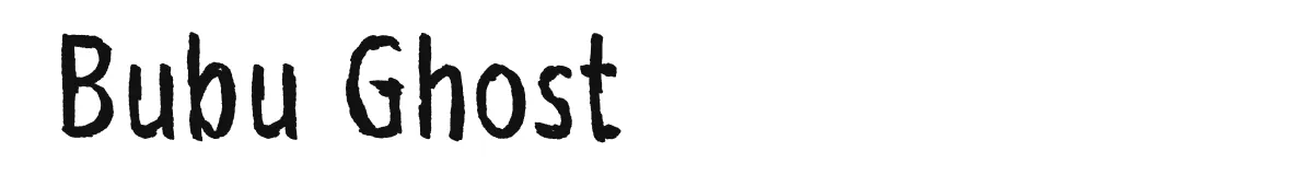 Bubu Ghost original font preview