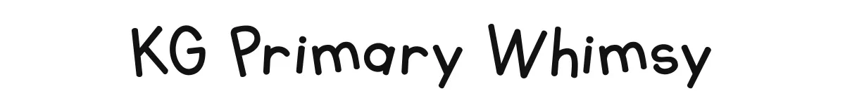 KG Primary Whimsy font preview