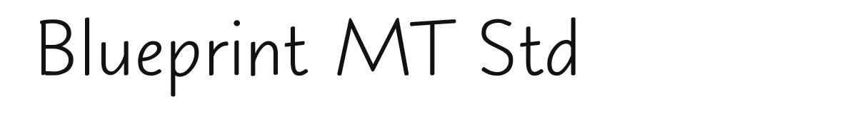 Blueprint MT Std original font preview