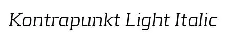 Kontrapunkt Light Italic