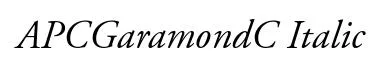 APCGaramondC Italic