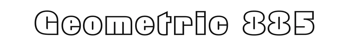 Geometric 885 original font preview