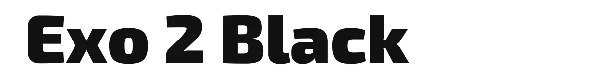 Exo 2 Black original font preview