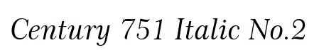 Century 751 Italic No.2