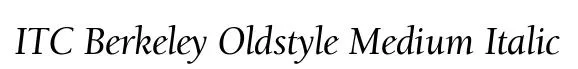 ITC Berkeley Oldstyle Medium Italic