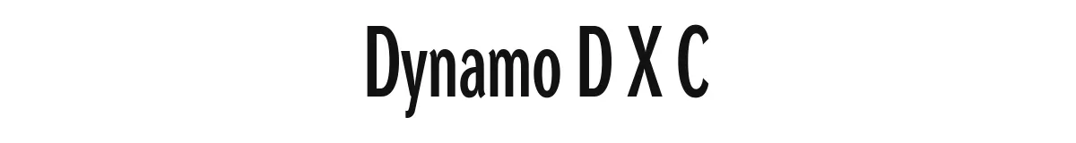 Dynamo D X C original font preview