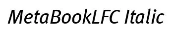 MetaBookLFC Italic