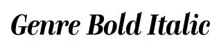 Genre Bold Italic