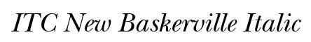 ITC New Baskerville Italic