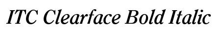 ITC Clearface Bold Italic