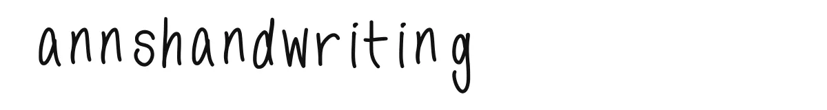 annshandwriting original font preview