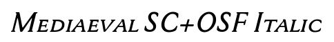 Mediaeval SC+OSF Italic