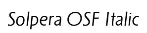 Solpera OSF Italic