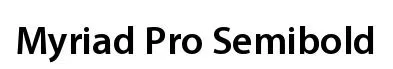 Myriad Pro Semibold