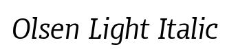 Olsen Light Italic