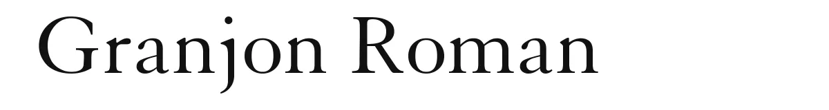 Granjon Roman original font preview