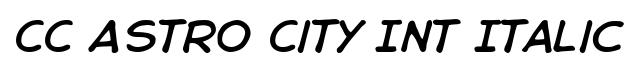 CC Astro City Int Italic
