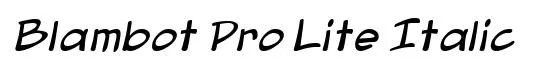 Blambot Pro Lite Italic