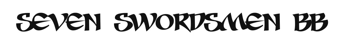 Seven Swordsmen BB font preview