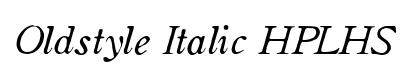 Oldstyle Italic HPLHS