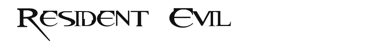 Resident Evil original font preview