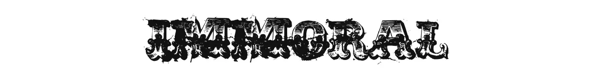 immoral font preview