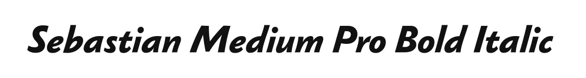 Sebastian Medium Pro Bold Italic font preview