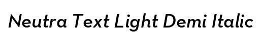 Neutra Text Light Demi Italic