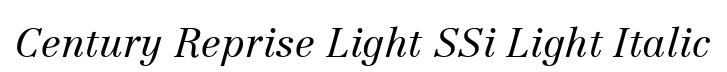 Century Reprise Light SSi Light Italic