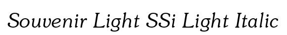 Souvenir Light SSi Light Italic