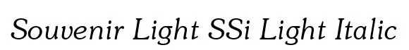 Souvenir Light SSi Light Italic