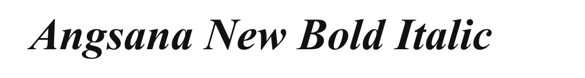 Angsana New Bold Italic font preview