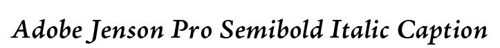 Adobe Jenson Pro Semibold Italic Caption