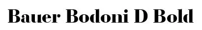 Bauer Bodoni D Bold