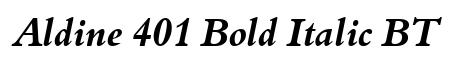 Aldine 401 Bold Italic BT