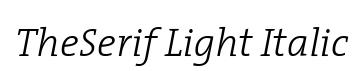 TheSerif Light Italic