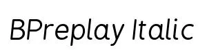 BPreplay Italic