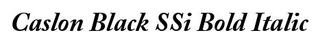 Caslon Black SSi Bold Italic