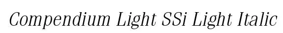 Compendium Light SSi Light Italic