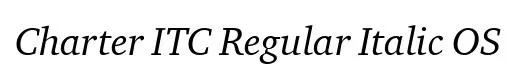 Charter ITC Regular Italic OS