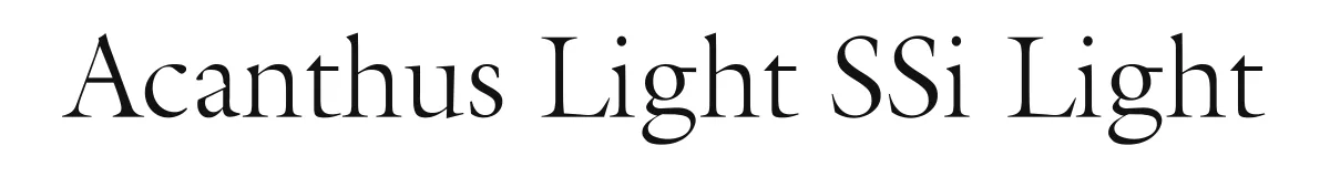Acanthus Light SSi Light font preview