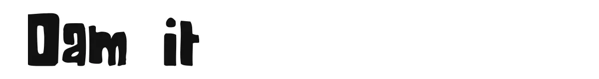 Dam it original font preview